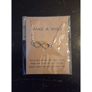 Make A Wish Infinity Necklace Silver